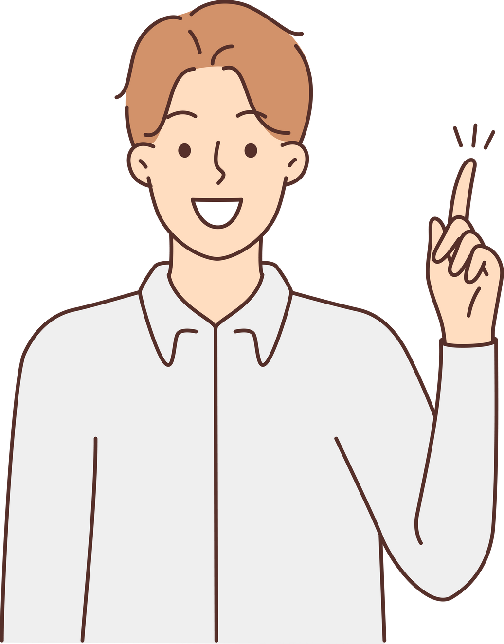 Smiling man find solution or idea